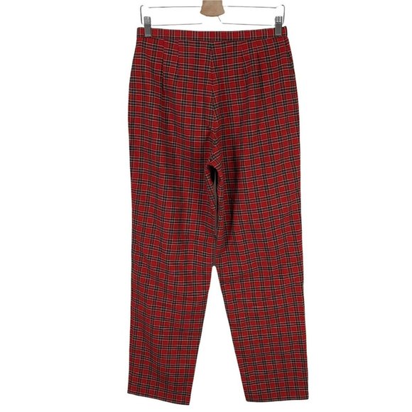 Plaid Red Women's Pants - Picture 5 of 12